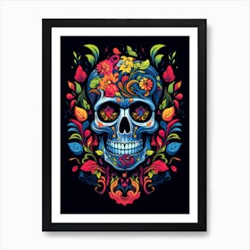 Life's Vivid Echoes in Death's Silhouette Art Print