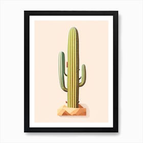 Totem Pole Cactus Marker Art 3 Art Print