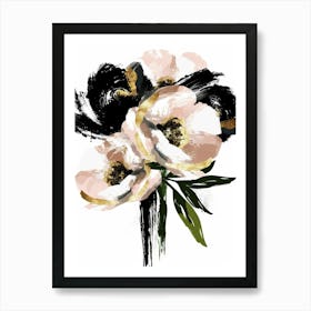 Black And White Flowers 1 Art Print