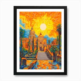 Dolmabahe Palace Pixel Art 12 Art Print