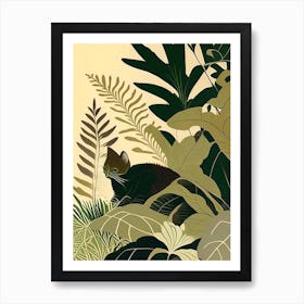 Kitten S Paw Fern Rousseau Inspired Art Print