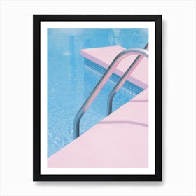 Summer Swimming Pool Pink Art Print Art Print