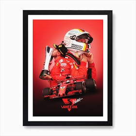 Sebastian Vettel 2 Art Print