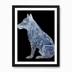 Mosaic Wolf Art Print