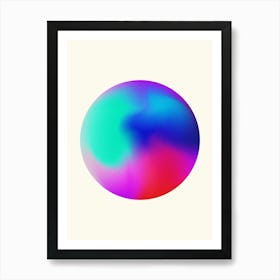 Rainbow Sphere Blue And Pink 1 Art Print