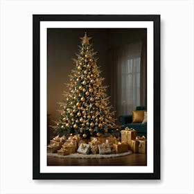 Christmas Tree In The Living Room Art Print