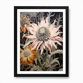 Flower Illustration Edelweiss 3 Art Print