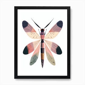 Colourful Insect Illustration Firefly 13 Art Print
