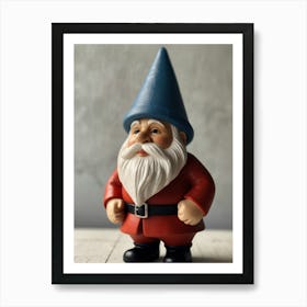 Santa Gnome Art Print