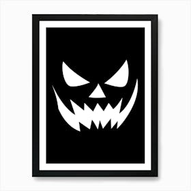 Halloween Pumpkin Face 1 Art Print