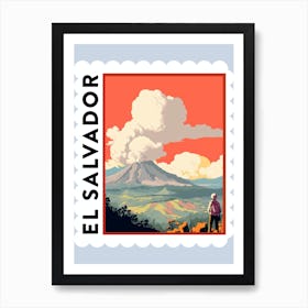 El Salvador 1 Travel Stamp Poster Art Print