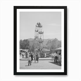 Ferris Wheel, A Carnival Was In Vale, Oregon, On The Fourth Of July By Russell Lee Art Print