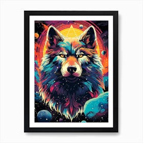 Space Wolf Art Print