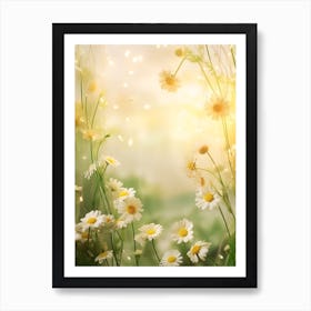 Daisy Flower Background Art Print