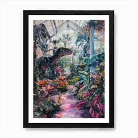 Dinosaur In The Glass Greenhouse 3 Art Print