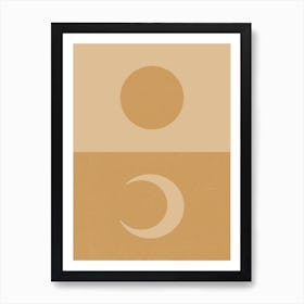 Sun Moon Print 3 Art Print