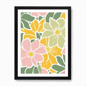 Apple Blossom Pastel Floral 1 Flower Art Print