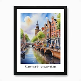 Summer in Amsterdam. 7 Art Print