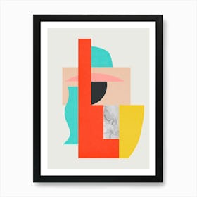 Harmonious abstract collage 27 Art Print