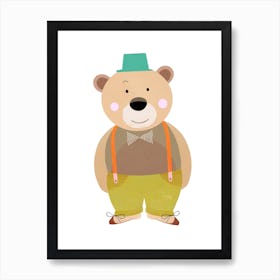Smiley Bear Art Print