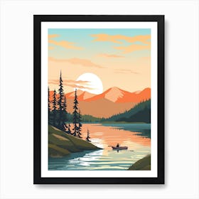 New Zealand 1 Travel Illustration Art Print