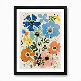 Painted Florals Nigella 3 Art Print
