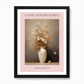 Classic Flowers Market  Forget Me Not Floral Poster 2 Art Print