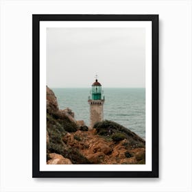 Old Lighthouse In Greece Art Print