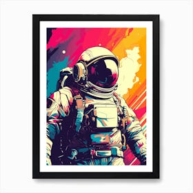 Astronaut In Space 2 Art Print