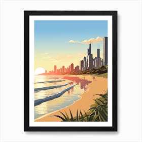 Great Barrier Reef, Australia, Flat Illustration 4 Póster