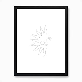 Soleil White Art Print