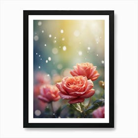 Roses In The Garden 1 Art Print