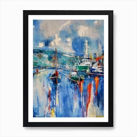 Port Of Belfast Northern Ireland Abstract Block 1 harbour Art Print