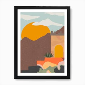 Desert House Terracota Art Print