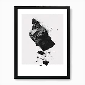 Black Rock Floating 1 Art Print