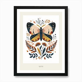 Colourful Insect Illustration Moth 39 Poster Art Print