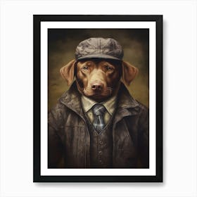 Gangster Dog Chesapeake Bay Retriever Art Print