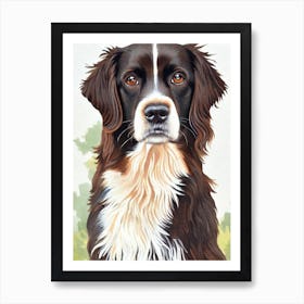 Boykin Spaniel 3 Watercolour Dog Art Print