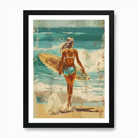 Surfer Girl 3 Art Print