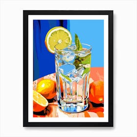 Retro Cocktail Colour Pop 4 Art Print