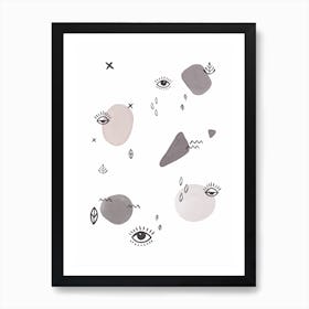 Eyes&dots Art Print