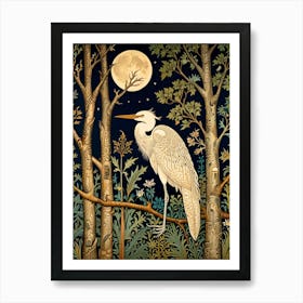 William Morris Heron In The Woods 3 Art Print