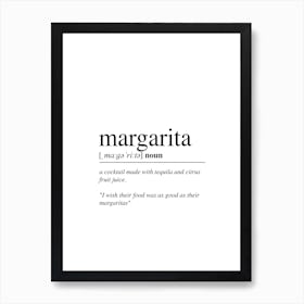 Margarita Cocktail Word Art Print
