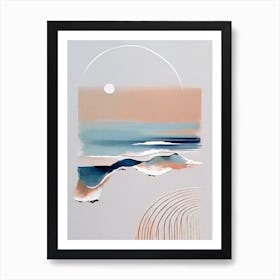 Waves - Abstract Minimal Boho Beach Art Print