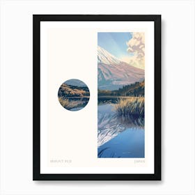 Mount Fuji Japan 7 Cut Out Travel Poster Art Print
