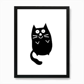 Black Cat Art Print