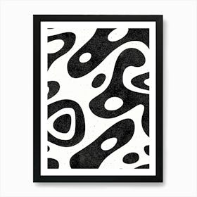 Abstract Black And White Pattern Art Print