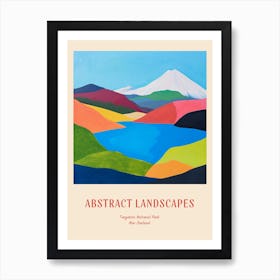 Colourful Abstract Tongariro National Park New Zealand 4 Poster Art Print