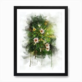 Flowers watercolor 6. Art botanical watercolor photography. Art Print