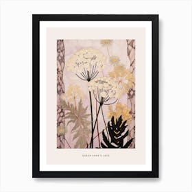 Flower Illustration Queen Annes Lace 6 Poster Art Print